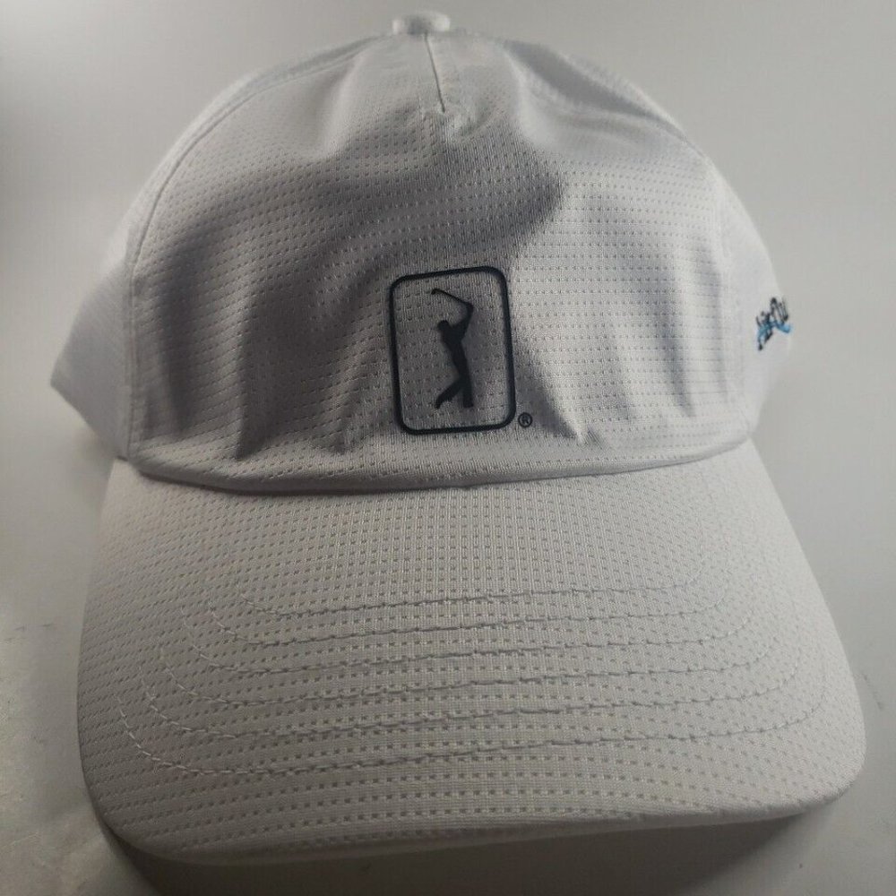 PGA Tour AIRFLUX Fairway Mesh  Adjustable Cap Hat Bright White New Golf Golfing
